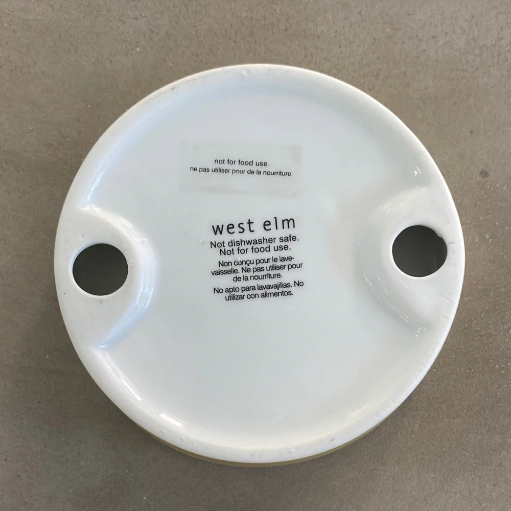 West Elm White Ceramic Accent Dish